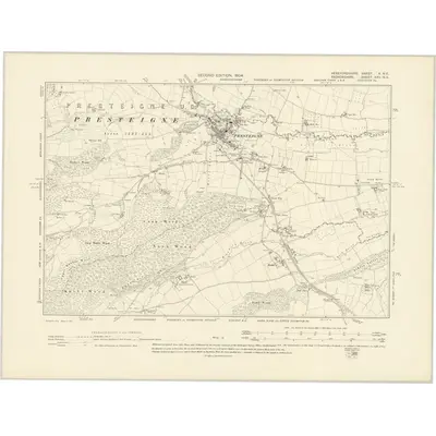 1902 Map of Herefordshire X.NE, 1904 Print