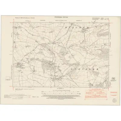1948 Map of Herefordshire X.NW, 1953 Print