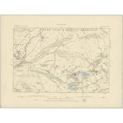 1885 Map of Herefordshire X.SE, 1886 Print
