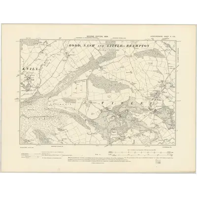 1902 Map of Herefordshire X.SE, 1904 Print