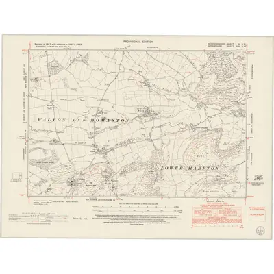 1948 Map of Herefordshire X.SW, 1953 Print