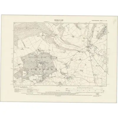 1927 Map of Herefordshire XI.NE, 1930 Print