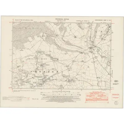1949 Map of Herefordshire XI.NE, 1953 Print