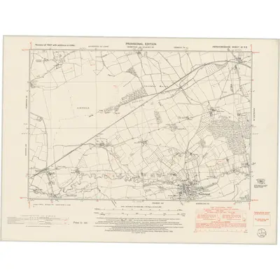 1949 Map of Herefordshire XI.SE, 1953 Print