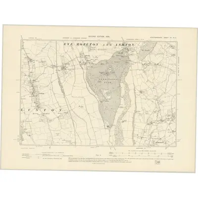 1902 Map of Herefordshire XII.NE, 1904 Print