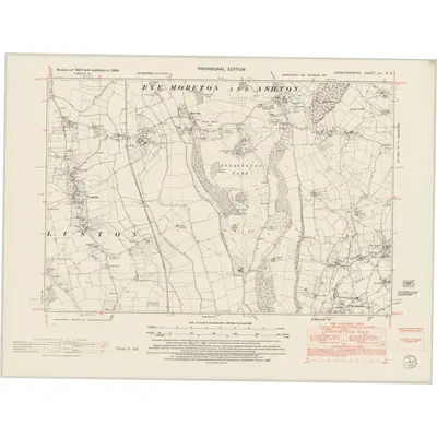 1949 Map of Herefordshire XII.NE, 1953 Print