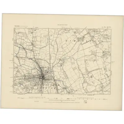 1885 Map of Herefordshire XII.SE, 1886 Print