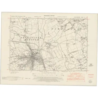 1949 Map of Herefordshire XII.SE, 1953 Print