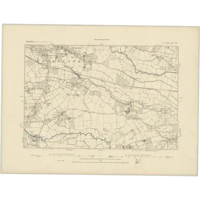 1885 Map of Herefordshire XII.SW, 1886 Print