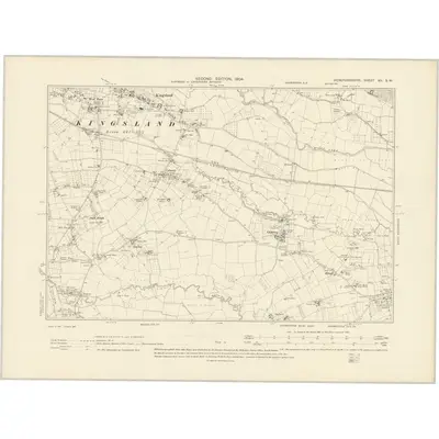 1902 Map of Herefordshire XII.SW, 1904 Print
