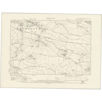 1927 Map of Herefordshire XII.SW, 1930 Print