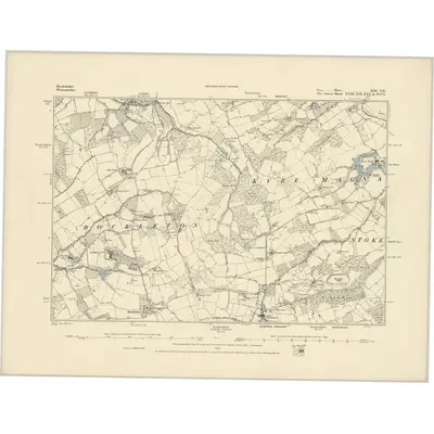 1883 Map of Herefordshire XIII.NE, 1886 Print