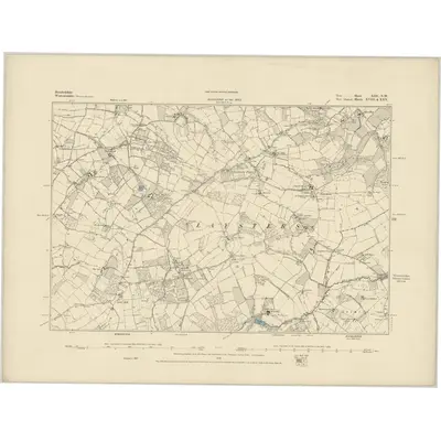 1885 Map of Herefordshire XIII.NW, 1886 Print
