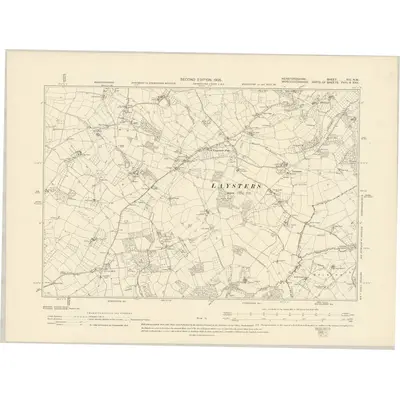 1902 Map of Herefordshire XIII.NW, 1905 Print
