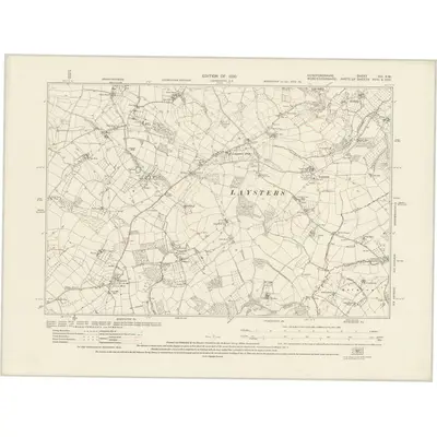 1926 Map of Herefordshire XIII.NW, 1930 Print