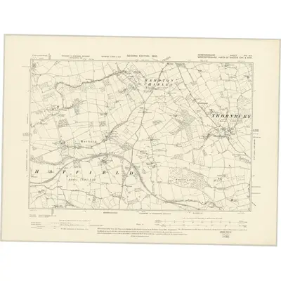 1902 Map of Herefordshire XIII.SE, 1905 Print