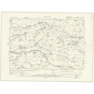 1926 Map of Herefordshire XIII.SE, 1931 Print
