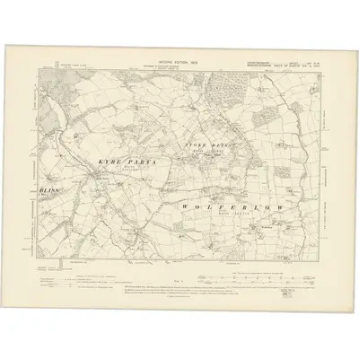 1902 Map of Herefordshire XIV.NW, 1905 Print