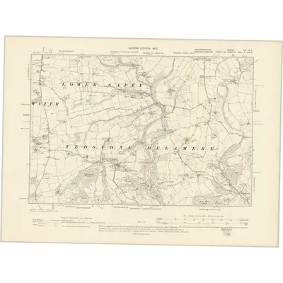 1902 Map of Herefordshire XIV.SE, 1905 Print