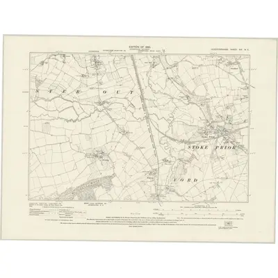 1927 Map of Herefordshire XIX.NE, 1930 Print
