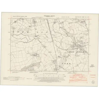1949 Map of Herefordshire XIX.NE, 1953 Print