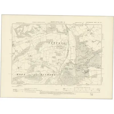 1902 Map of Herefordshire XIX.SE, 1905 Print