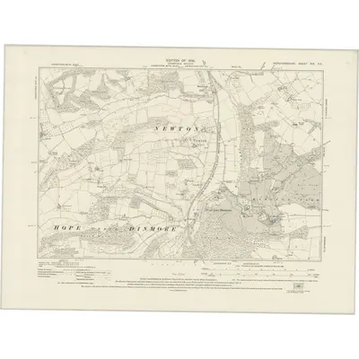 1927 Map of Herefordshire XIX.SE, 1930 Print