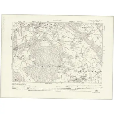1927 Map of Herefordshire XL.NE, 1931 Print