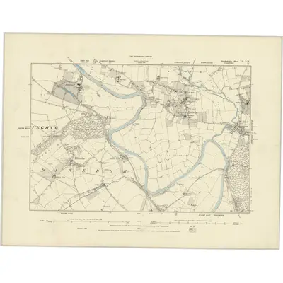 1886 Map of Herefordshire XL.NW, 1887 Print