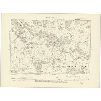 1904 Map of Herefordshire XL.SE, 1905 Print