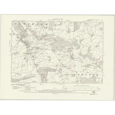 1927 Map of Herefordshire XL.SE, 1931 Print