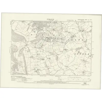1926 Map of Herefordshire XLI.NW, 1931 Print