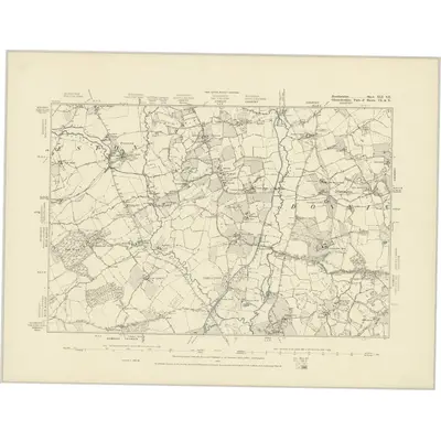 1882 Map of Herefordshire XLI.SE, 1887 Print