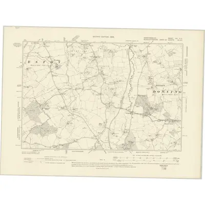 1903 Map of Herefordshire XLI.SE, 1905 Print