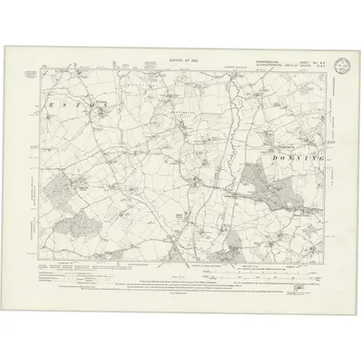 1926 Map of Herefordshire XLI.SE, 1932 Print