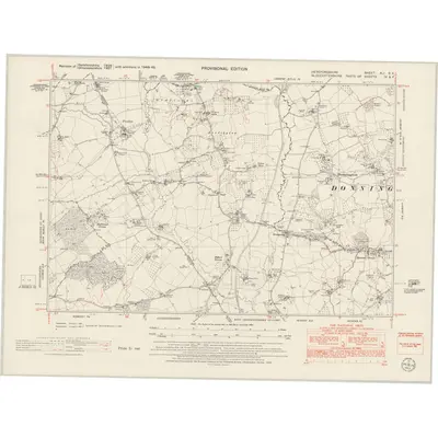 1948 Map of Herefordshire XLI.SE, 1953 Print