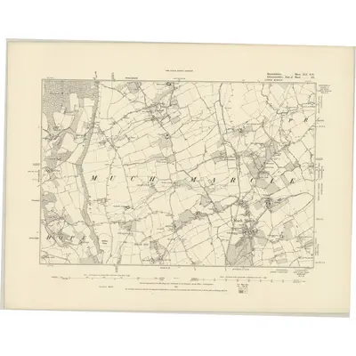 1882 Map of Herefordshire XLI.SW, 1887 Print