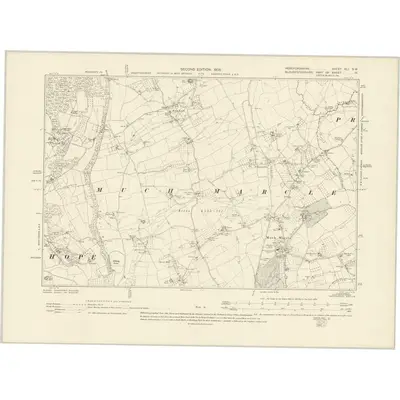 1903 Map of Herefordshire XLI.SW, 1905 Print