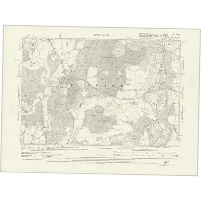 1926 Map of Herefordshire XLII.NW, 1931 Print