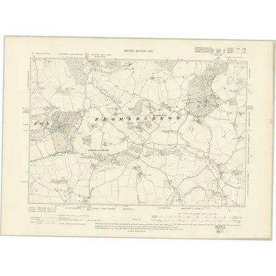 1903 Map of Herefordshire XLII.SW, 1905 Print