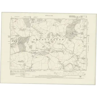 1926 Map of Herefordshire XLII.SW, 1932 Print