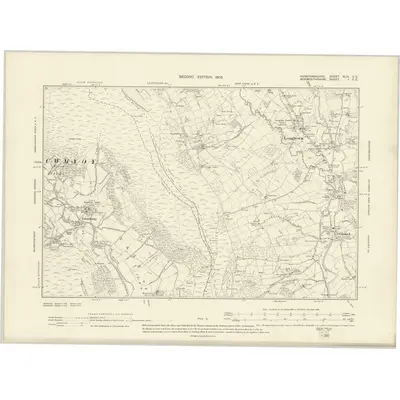 1904 Map of Herefordshire XLIII.SE, 1905 Print