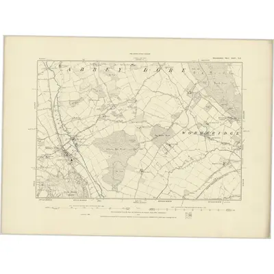 1886 Map of Herefordshire XLIV.NE, 1887 Print