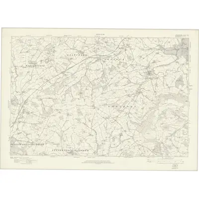 1916 Map of Herefordshire XLIX, 1922 Print