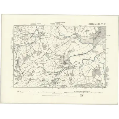 1880 Map of Herefordshire XLIX.NE, 1888 Print