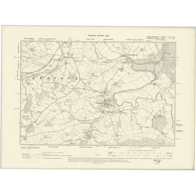 1903 Map of Herefordshire XLIX.NE, 1905 Print