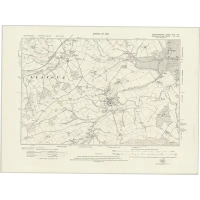 1918 Map of Herefordshire XLIX.NE, 1922 Print