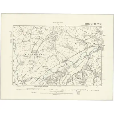 1880 Map of Herefordshire XLIX.NW, 1888 Print