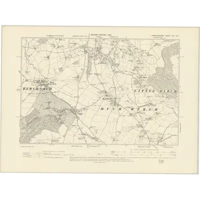 1903 Map of Herefordshire XLV.NE, 1905 Print
