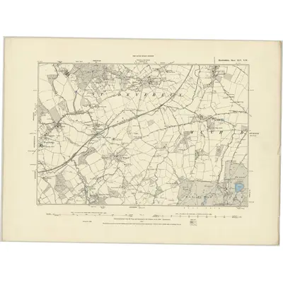 1886 Map of Herefordshire XLV.NW, 1887 Print
